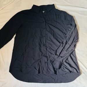 Uniqlo black button down shirt